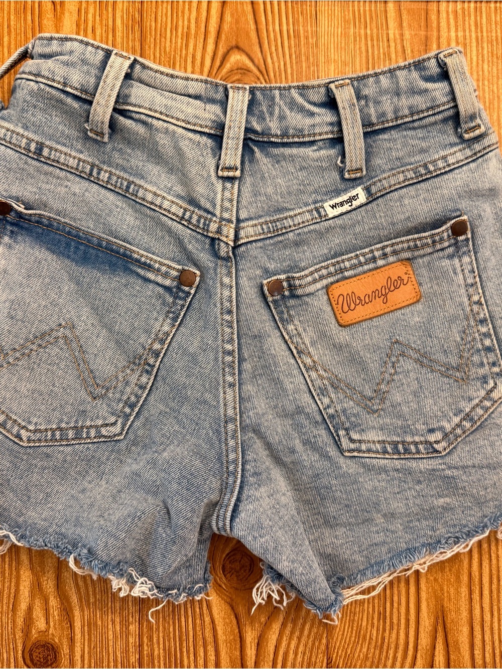 Wrangler Light Wash Denim Cutoff Shorts